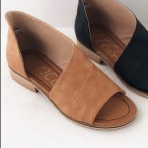 Ccocci Adele Faux Leather side cut out Booties - Cognac Size 10